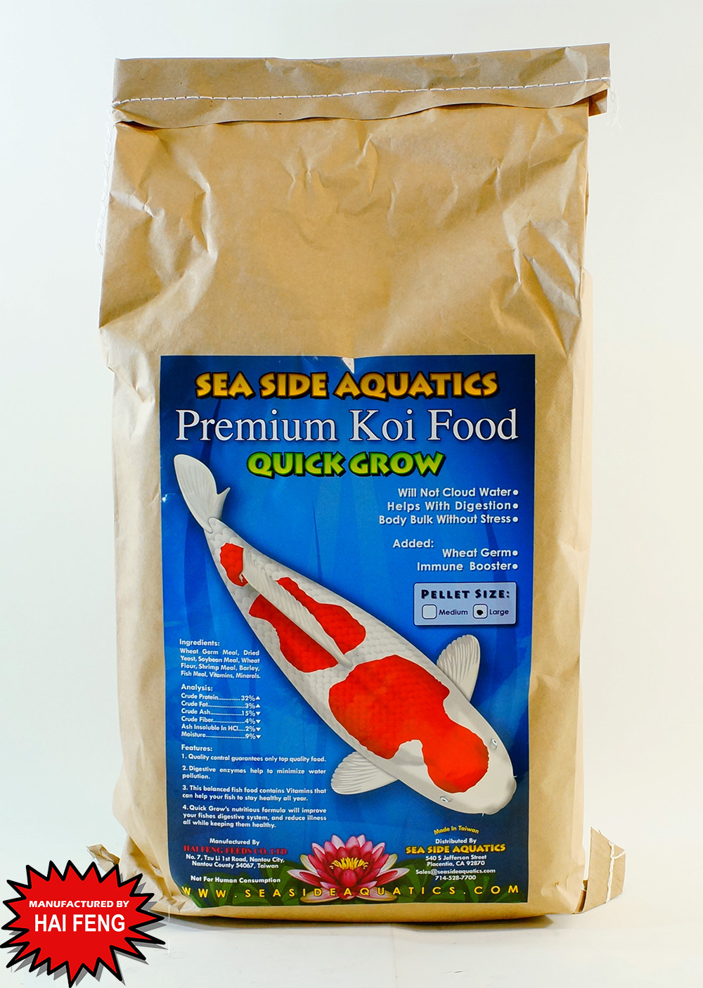 Quick Grow 20kg Tiny 1.3-1.6mm - SeaSide Aquatics